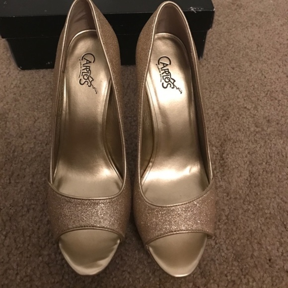 Gold Glitter Heels - Picture 3 of 6